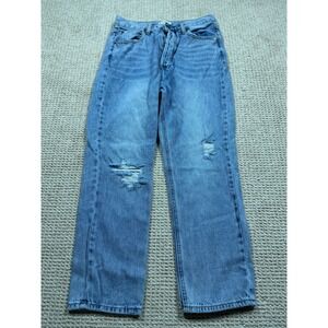 Twelve By Ontwelfth Jeans Womens Size 27 Blue Distressed Streetwear Baggy‎ Denim